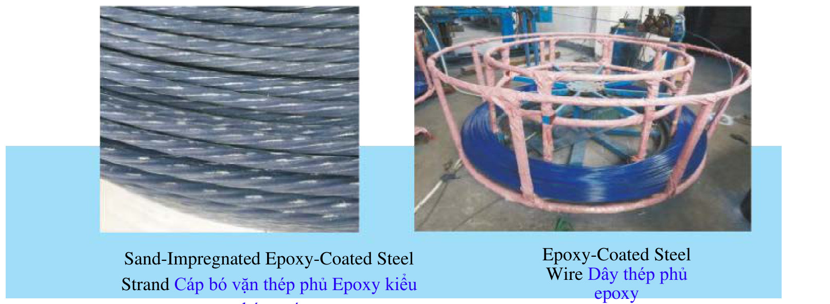 Cáp bó vặn thép trơn và mạ kẽm (Plain / Galvanized Prestressing Steel Strand)