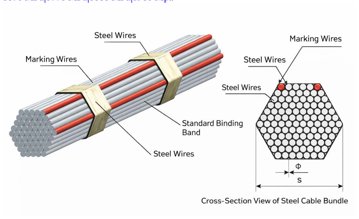 Cáp chủ bó sợi thép song song đúc sẵn PPWS cho cầu treo (Prefabricated Parallel Wire Strand Main Cable)